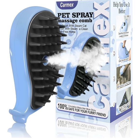 Blue Pet Spray Massage Comb for Cats - Picture 1 of 7